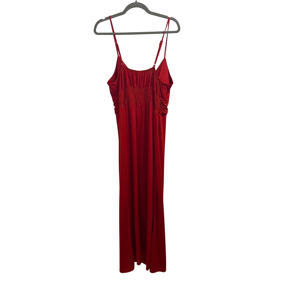 Maxi Dress Rhinestone Y2K She's Cool Womens XL Red Padded Adjustable Strap - Picture 4 of 5
